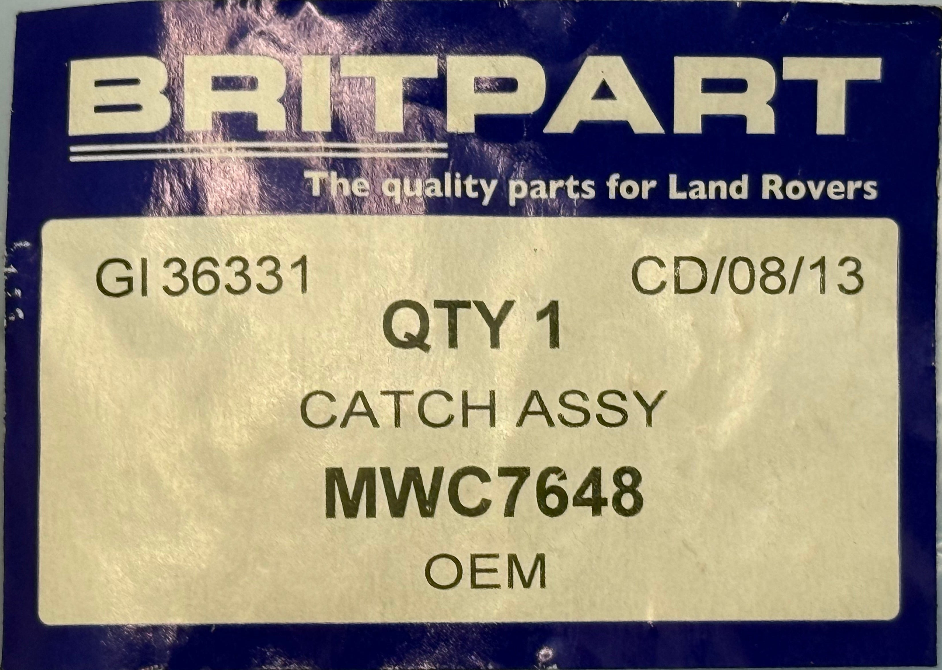 Land Rover WINDOW LATCH MWC7648