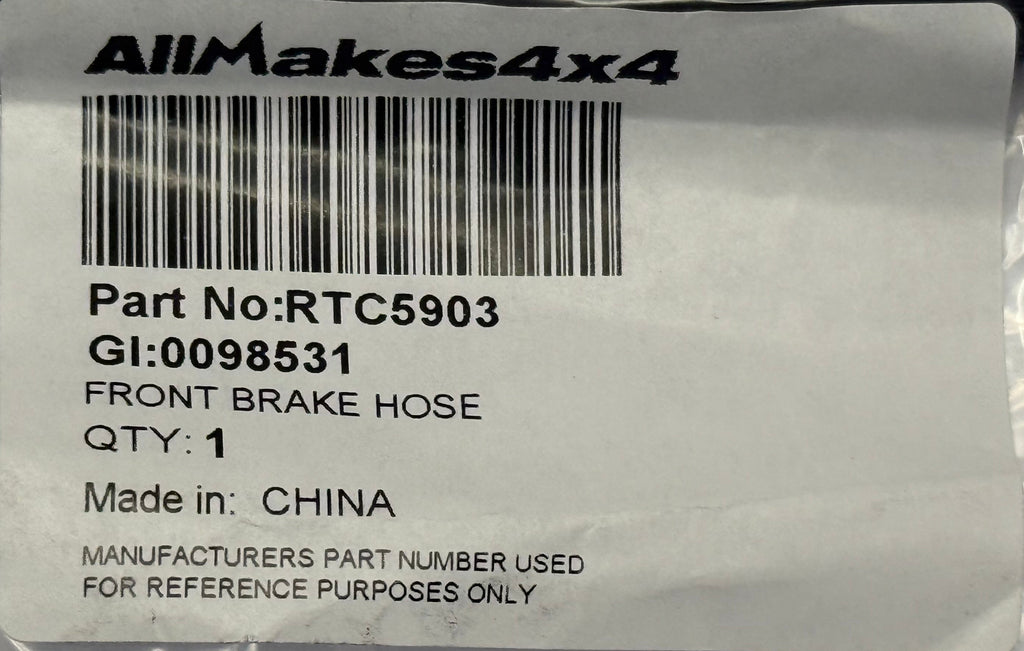Land Rover BRAKE HOSE RTC5903