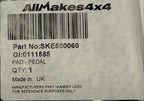 Land Rover CLUTCH PEDAL PAD SKE500060