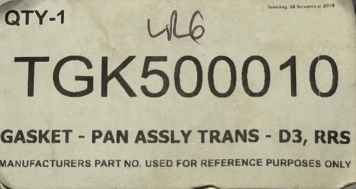 Land Rover, Range Rover TRANSMISSON PAN GASKET TGK500010M
