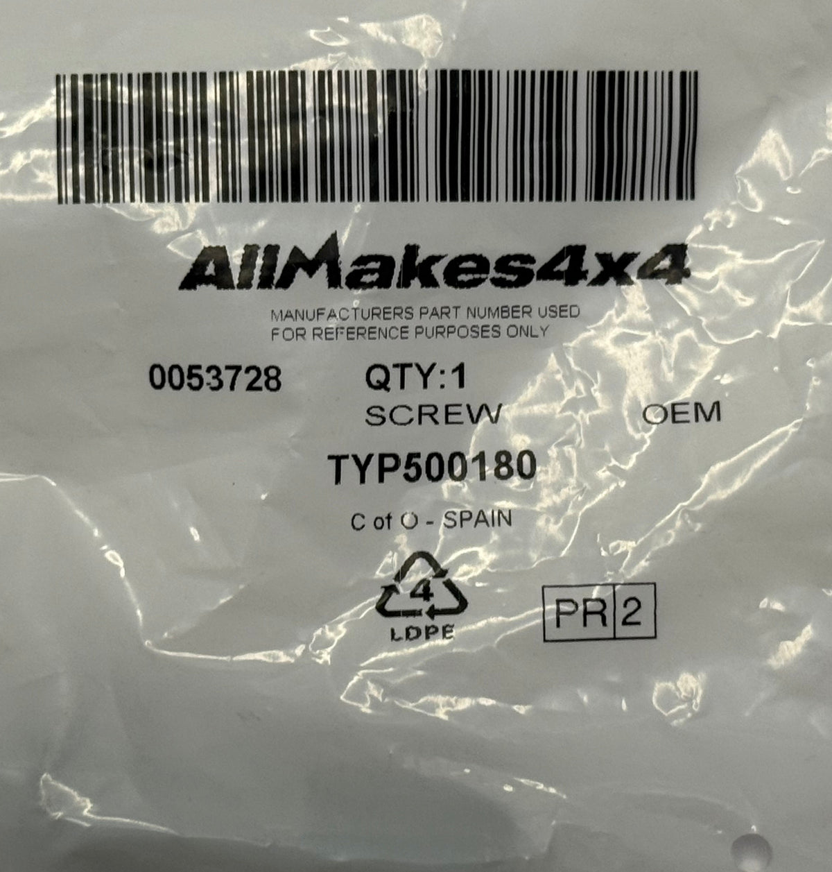 Land Rover, Range Rover TAILSHAFT BOLT TYP500180