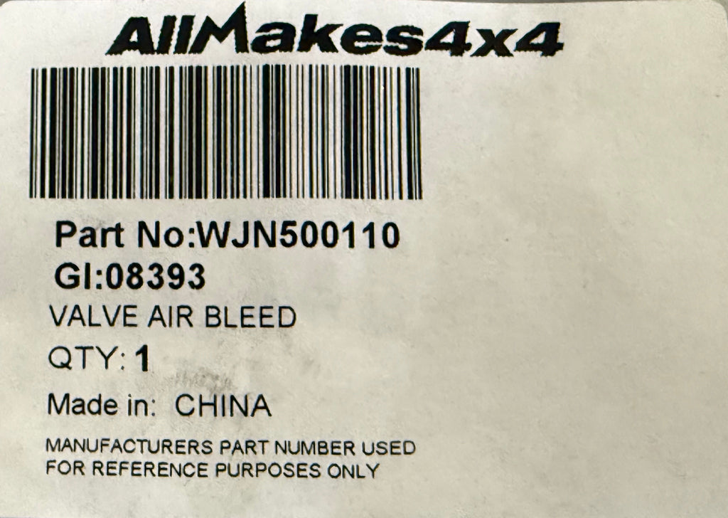 Land Rover AIR BLEED VALVE ASSEMBLY WJN500110