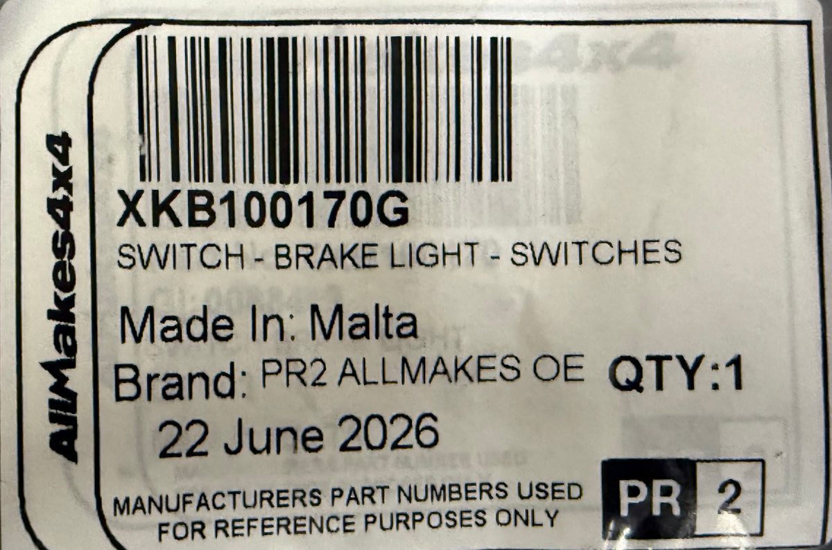 Land Rover, Range Rover BRAKE LIGHT SWITCH XKB100170