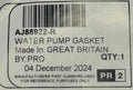 Jaguar WATER PUMP GASKET AJ88922