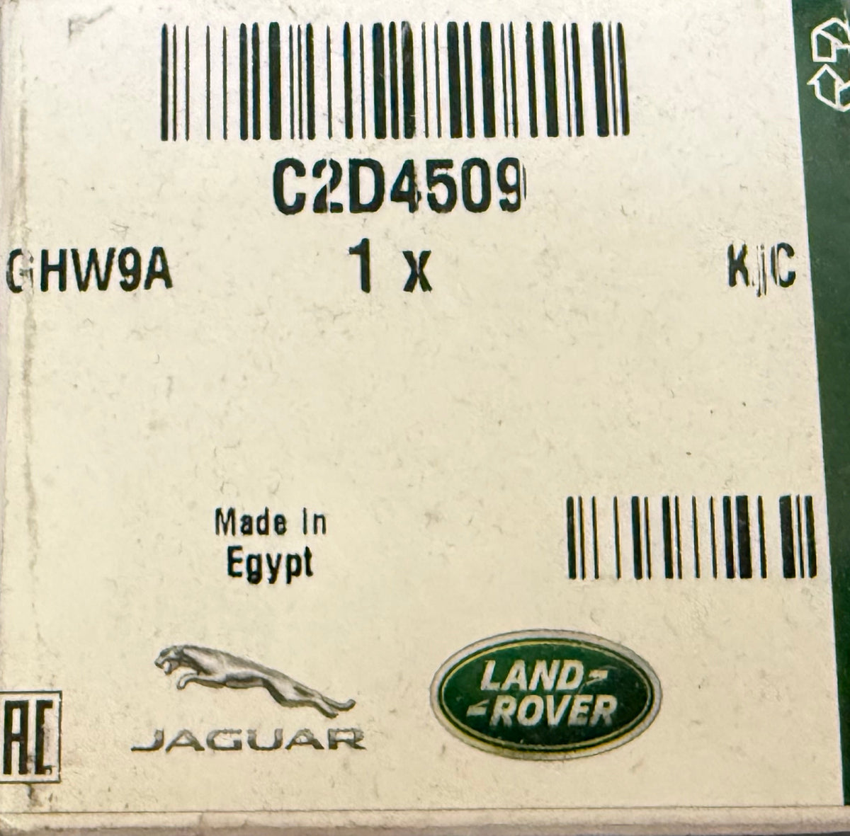 Jaguar START STOP SWITCH C2D4509