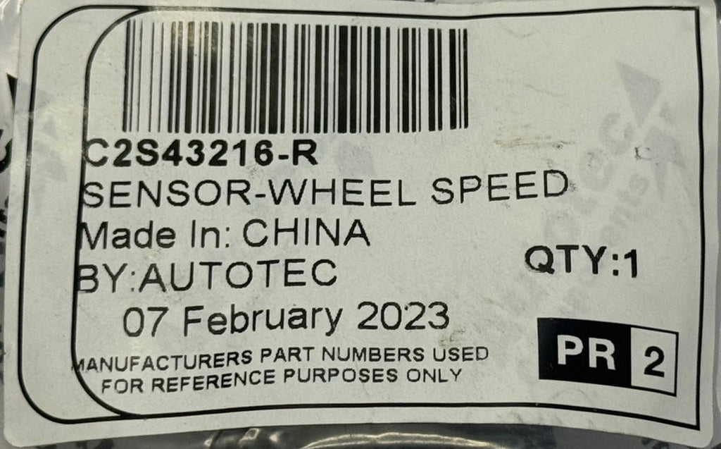 Jaguar WHEEL SPEED SENSOR C2S43216
