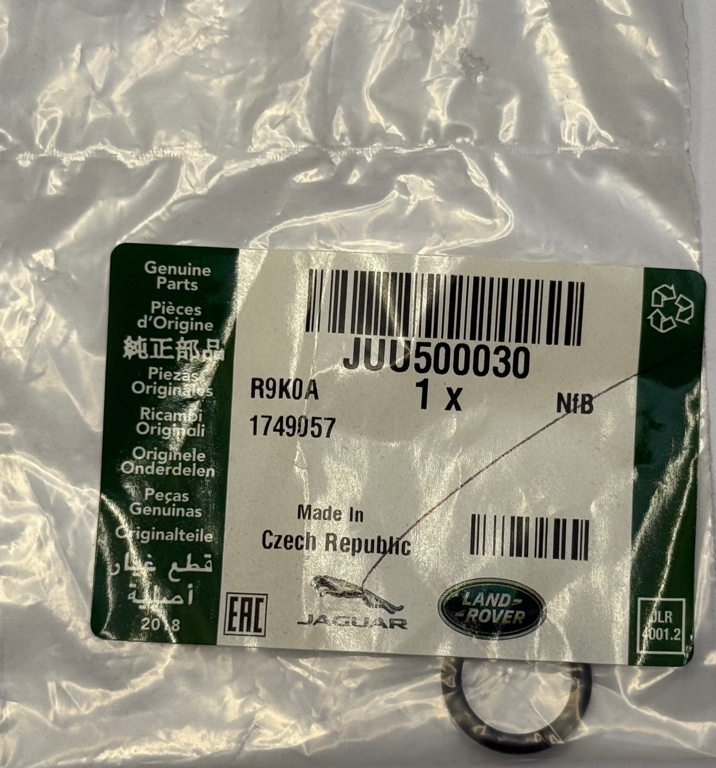 Land Rover, Range Rover AC ORING JUU500030