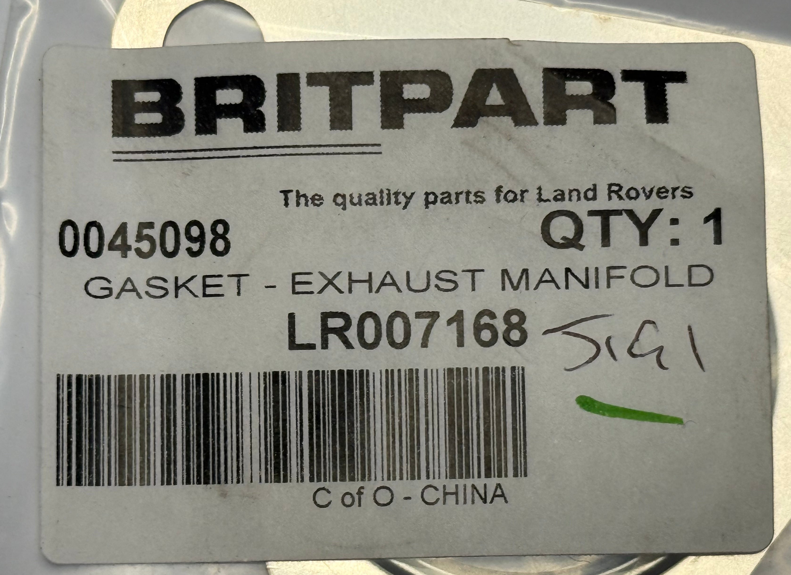 Land Rover EXHAUST MANIFOLD GASKET LR007168