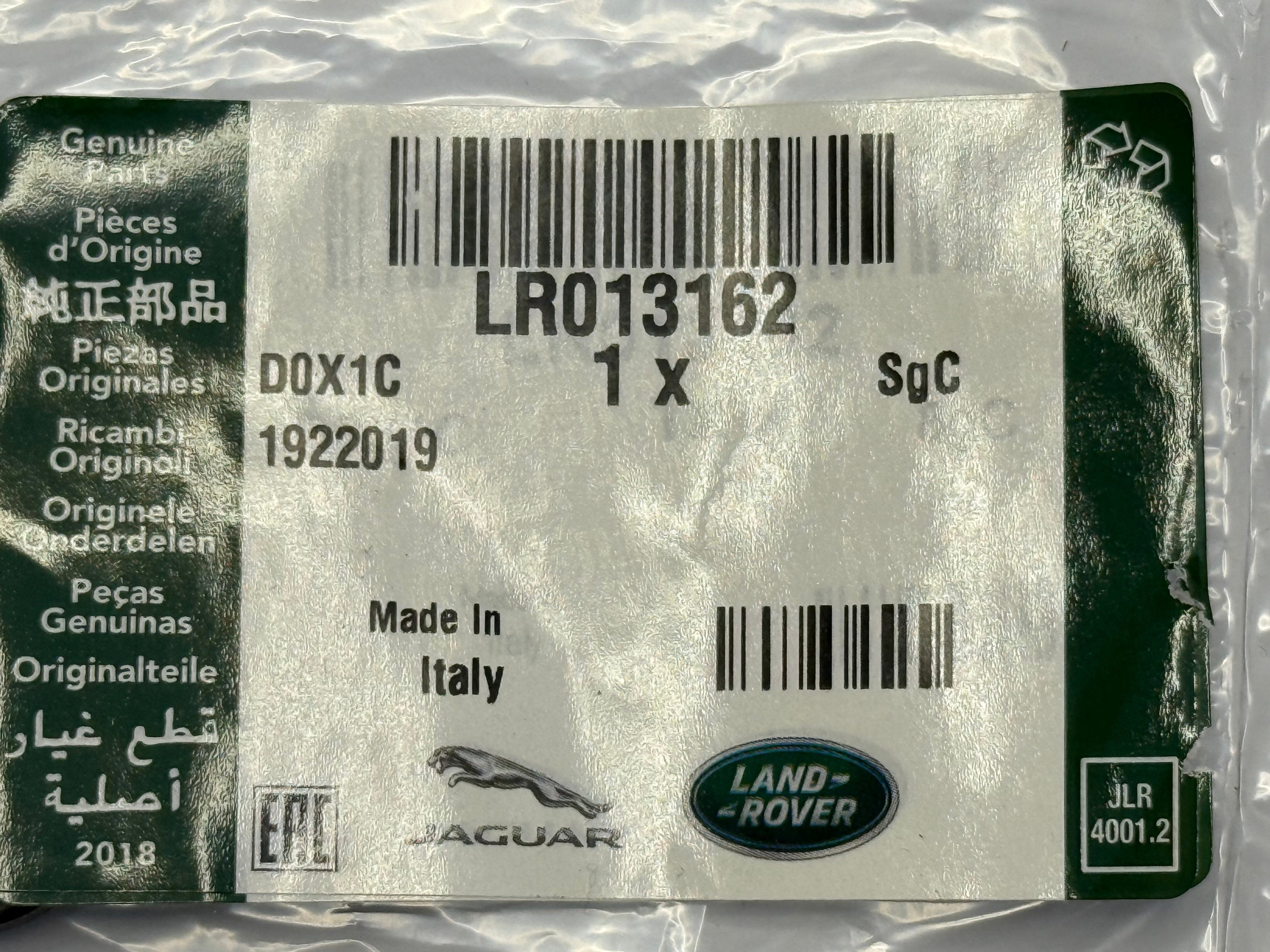Land Rover, Range Rover O-RING LR013162