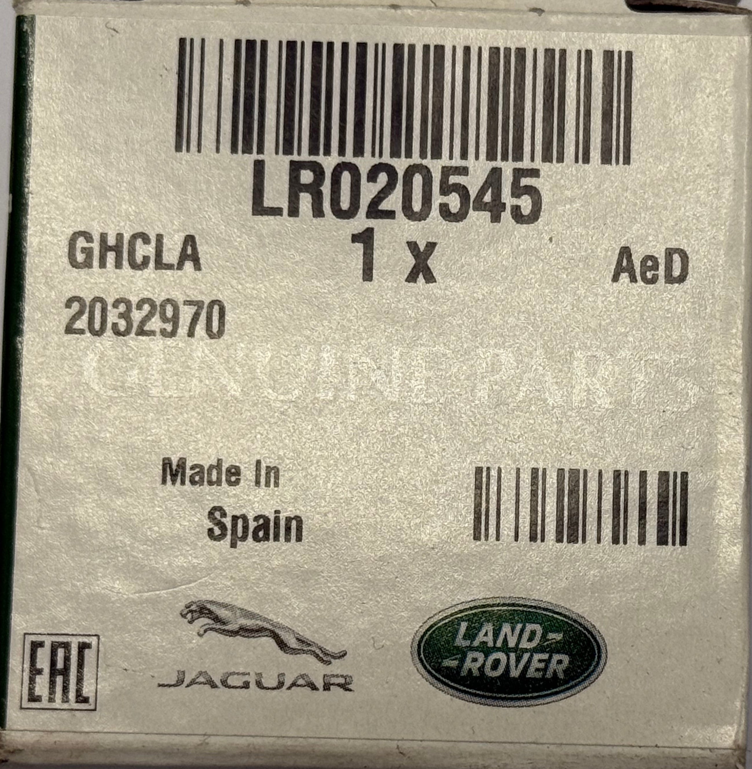 Land Rover, Range Rover EGR INLET GASKET LR020545