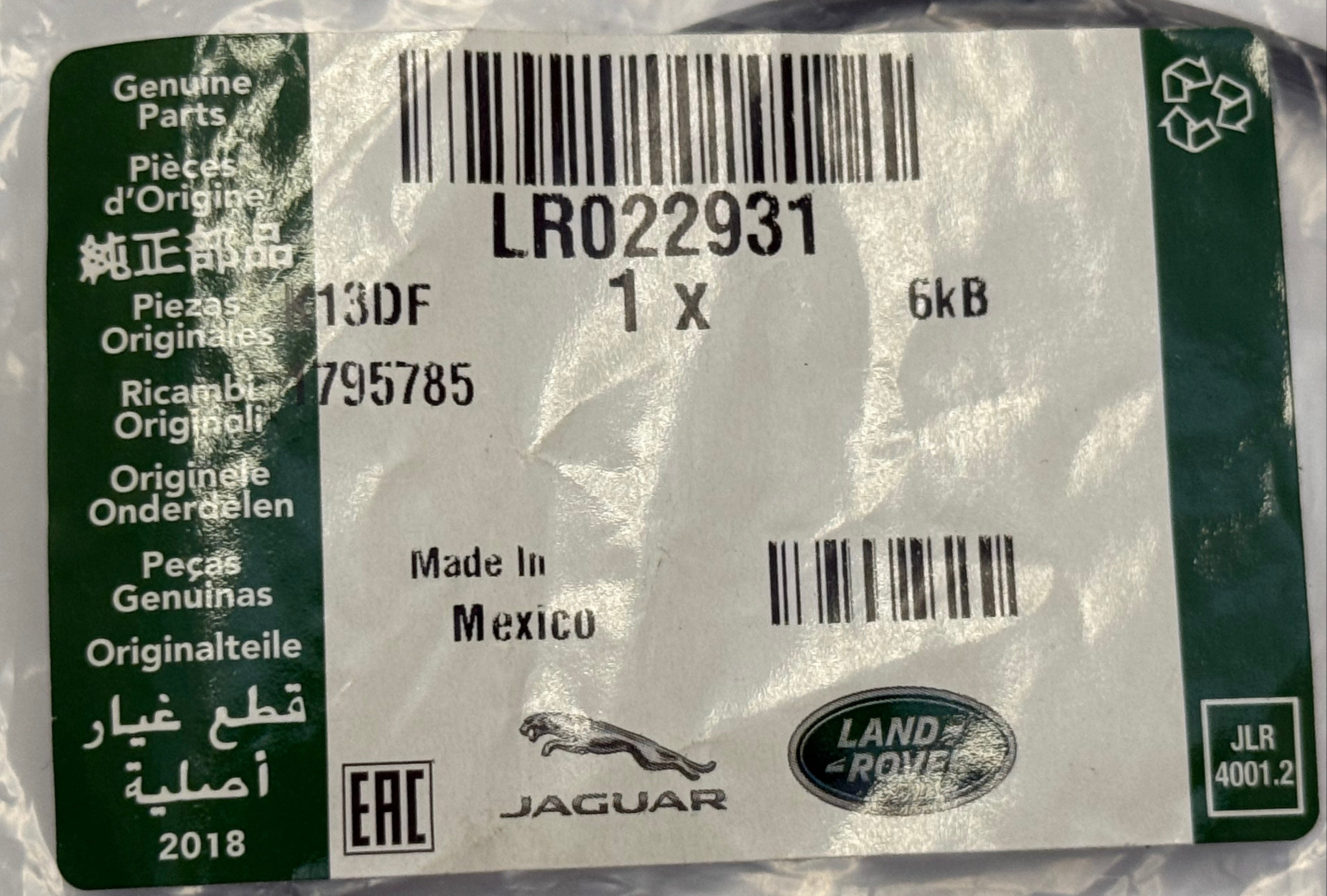 Range Rover O-RING LR022931