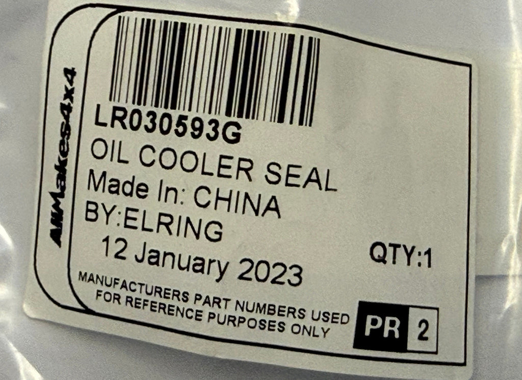 Range Rover OIL COOLER SEAL LR030593