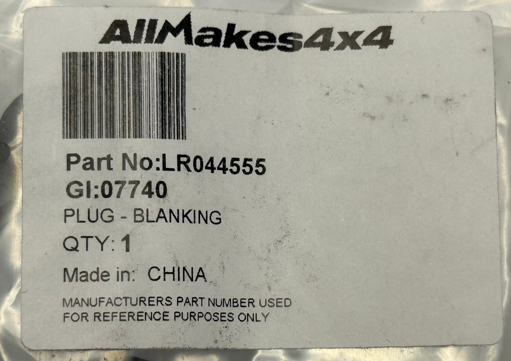 Land Rover, Range Rover BLANKING PLUG LR044555